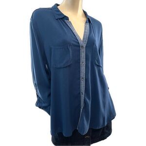 Rock & Republic - Deep Blue Button-Down Shirt- XXL